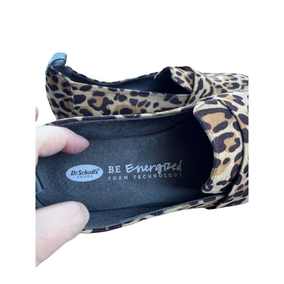 EUC Dr. Scholls Be Energized Webster Animal Print Loafer 6.5 Brown Black Comfort - Picture 5 of 8